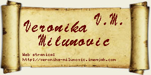Veronika Milunović vizit kartica